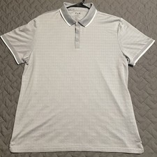 FLX Men  s Polo Size XL Urban Commuter White Silver