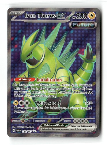 Iron Thorns ex 196/167 UR Twilight Masquerade Pokemon Holo NM