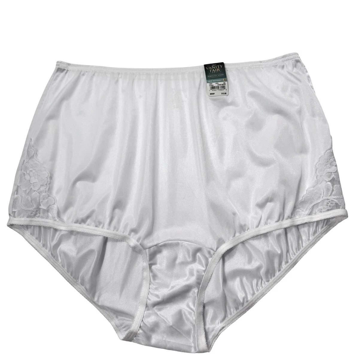 Demi-Slip Vanity Fair En Nylon Antron - Ivoire, Taille M (22 Pouces), Vintage USA