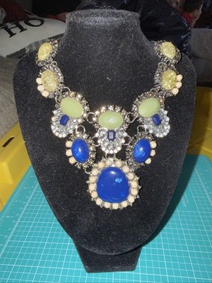 Beautiful Chloe And Isabell Multicolor Rhinestone Statement Necklace 16-19 