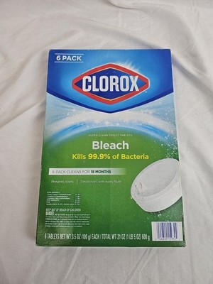 Clorox Bleach Automatic Toilet Bowl Cleaner Tablets ~ 6 Pack