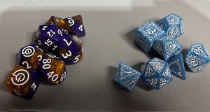 2 Sets of 7 Dice Set Polyhedral RPG DnD Dungeons Dragons d20 AD&D