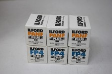 6x Ilford PANF Plus 50 ISO 50 - FP4 Plus 125 Black & White - 36 Kleinbildfilm