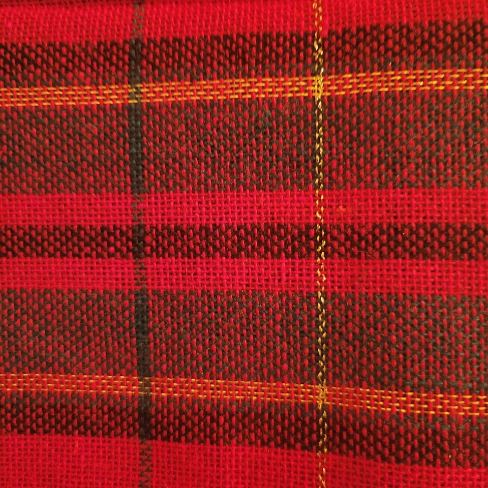 Tartan Plaid Tablecloth Christmas Charm Approx 80×60" Rectangular Red Green Gold - Image 3 of 4