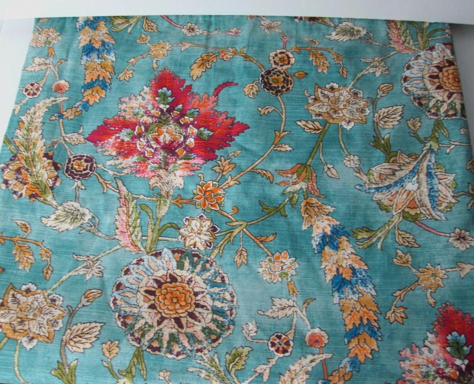 NUEVO Panel Cortina World Market GENEVIEVE 48” X 84” Azul Floral Foto 4 de 4