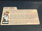 gi joe lot File Card 1983 Snow Job Great Condition Clean Card