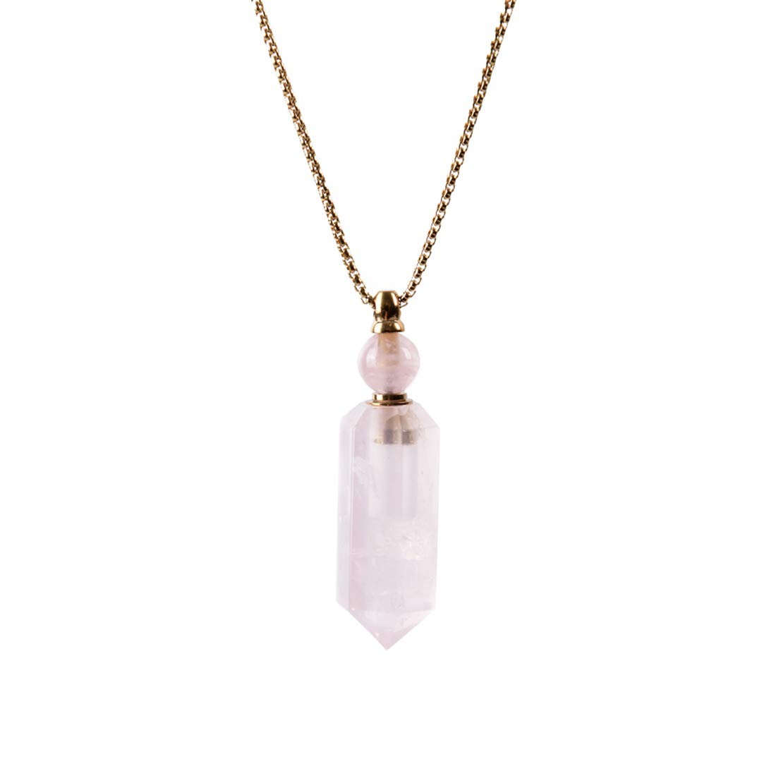 Aromatherapy Essential Oil Diffuser Stone Pendant Necklace for Men & Women-image