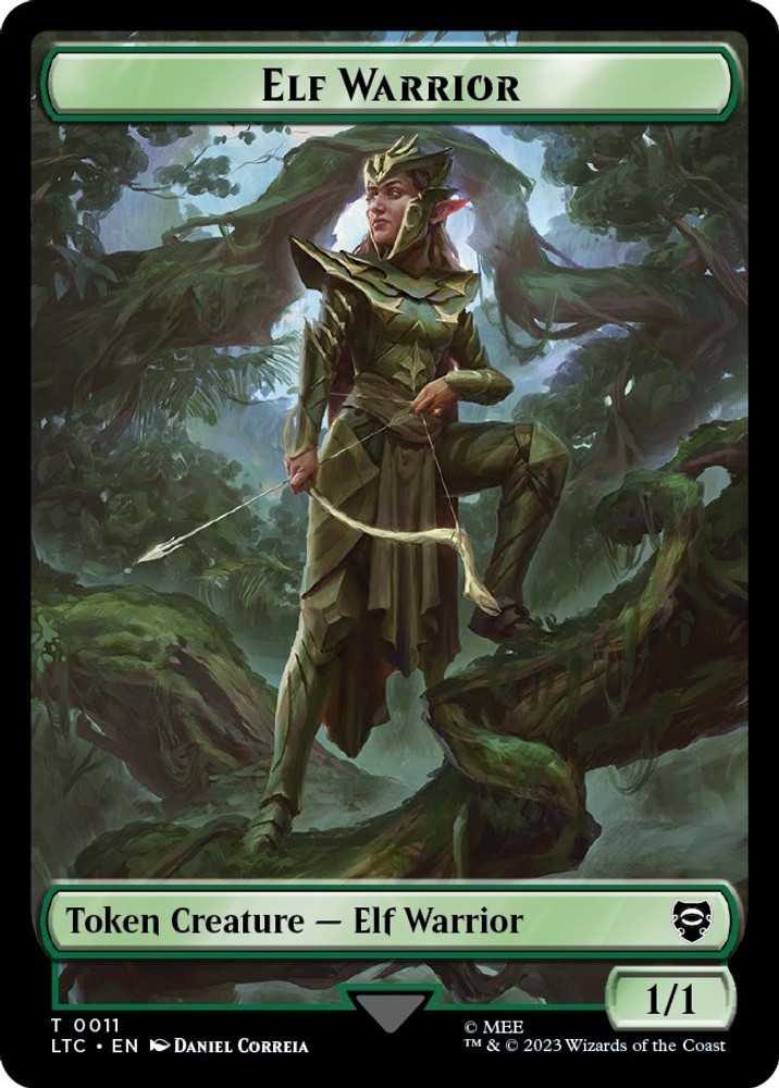 Elf Warrior // Treasure Double-Sided Token-11 // 12-NM-Commander: The Lord of...