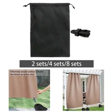 Heavy Duty Windproof Curtain Weights for Porch, Terrace with Strong Clips