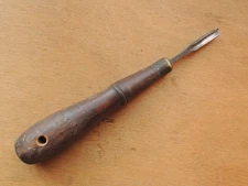 Vintage Wood Carving U-Gouge Chisel Tool Wood Handle