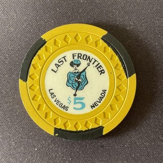 Last Frontier Las Vegas Nevada $5 casino chip 1959 obsolete vintage cards