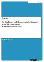 Anonymous | Ad Disclosure Im Influencermarketing Und Seine Wirkung Auf Das...