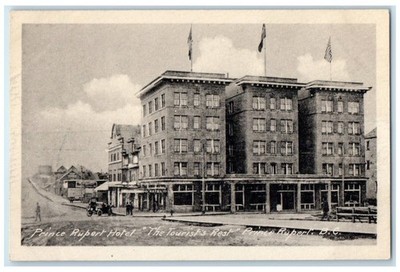 c1940's Tourist's Rest Prince Rupert Hotel British Columbia Canada Postcard