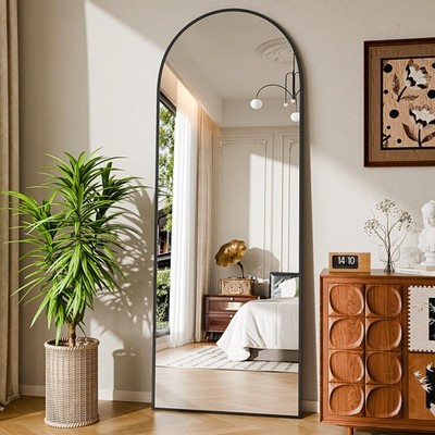59''x16'' Floor Mirror Full Length, Arched Full Length Mirror with Stand, Full ...