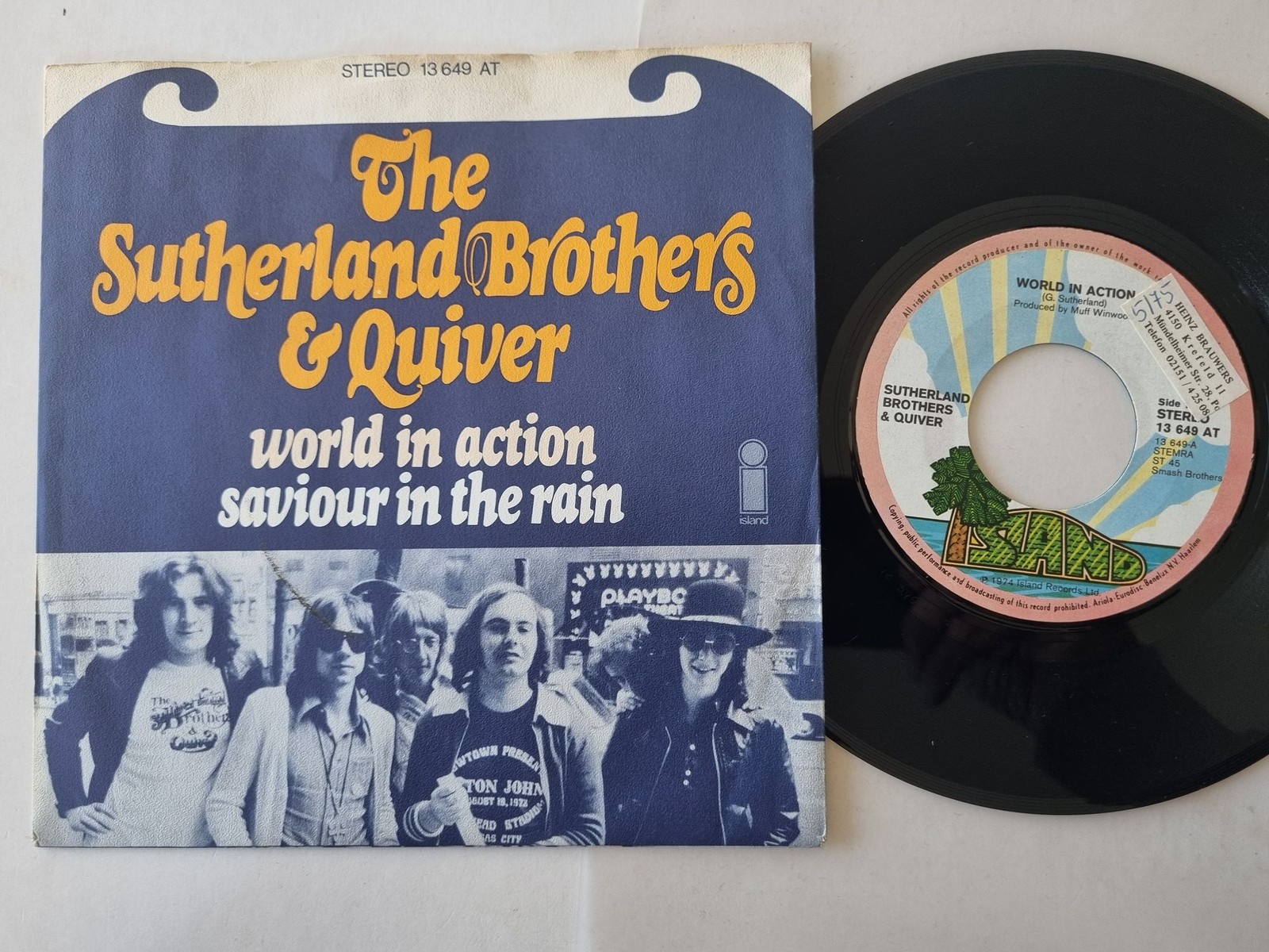 The Sutherland Brothers & Quiver - World in Action 7'' Vinyl Holland