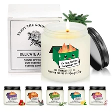 MTLEE 6 Set Scented Candles Appreciation Funny Gifts for Coworkers Friends Bi...