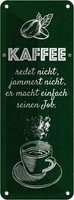 Blechschild 27X10 Cm Kaffee Jammert Nicht Macht Job Spruch Zitat Deko Geschenk M
