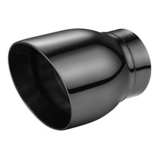 A-karck Double Wall Exhaust Tips Black Chrome 2.5 Inlet Muffler Tip With Nev...