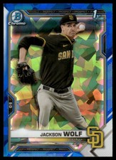 2021 Bowman Draft Sapphire Edition #BDC-141 Jackson Wolf