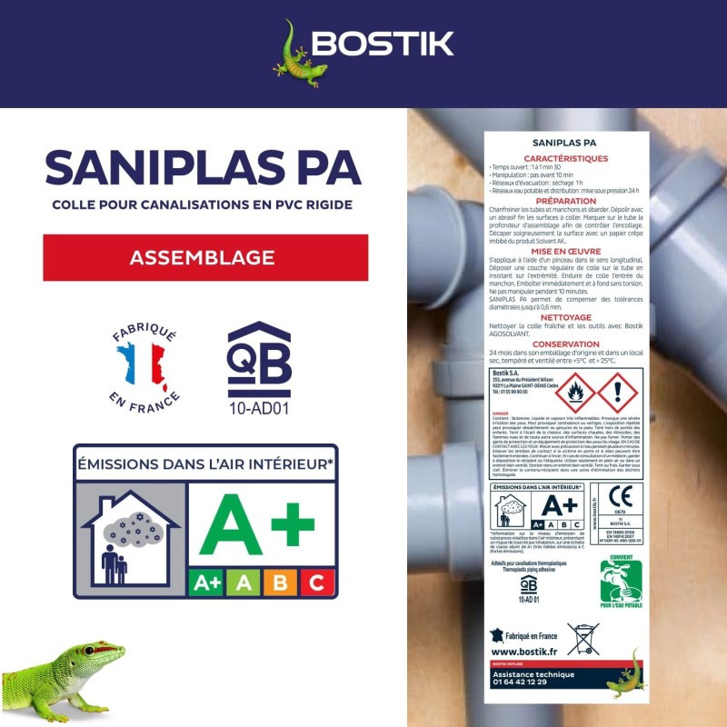 Colle pour canalisations en PVC rigide à haute résistance de pression Bostik - 3