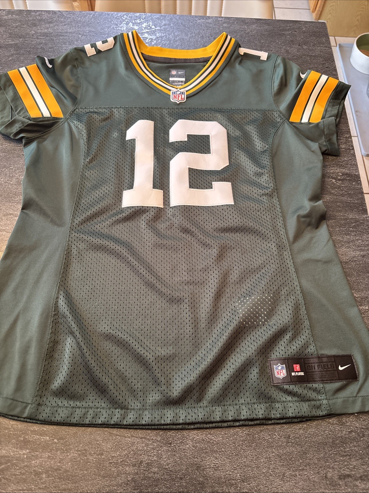 Nike On Field Green Bay Packers Aaron Rodgers #12 Women’s Jersey Size LG Large