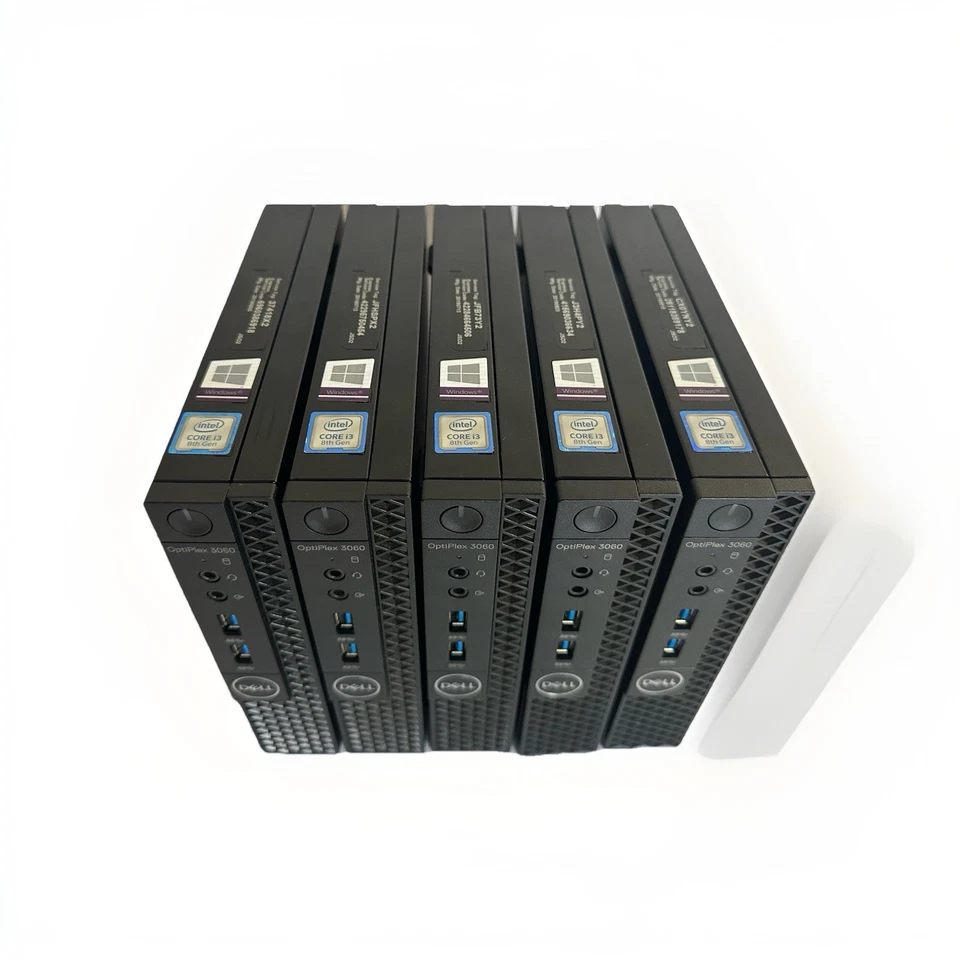 Lot of 5 Dell OptiPlex Micro 3060 i3-8100T 3.1GHz 8GB 128GB M.2 Wifi Win11 Pro - Image 3 of 3