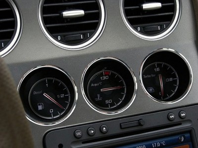 Fits Alfa Romeo 159 04-11 Polierte Aluminium-Anzeigeringe für das Armaturenbrett