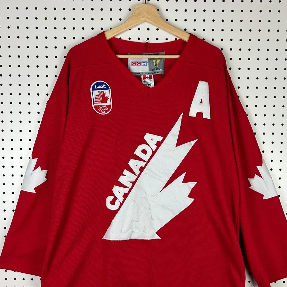 Camiseta deportiva de hockey Ray Bourque talla 50 XL roja cosida #7 Copa Canadá CCM Labatt Foto 3 de 4