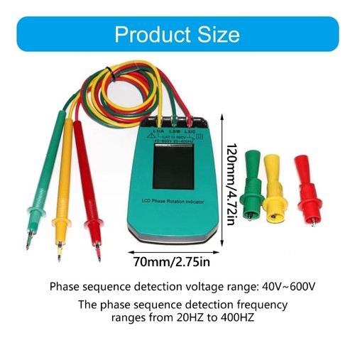 Handheld Three Phase Rotation Tester Power Sequences Detectors with High - Picture 8 of 8