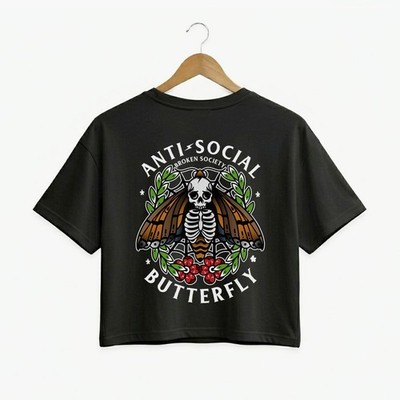 Anti-Social Butterfly Boxy Fit T-Shirt