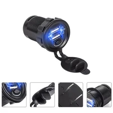 2pcs Dual USB Charger Socket Car Charger for Car Boat Marine ATV Truck Motorbike