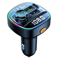 Bluetooth 5.0 Car Wireless FM Transmitter Adapter USB PD Charger AUX Hands LOTVi