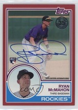 2018 Topps 1983 Topps Design Auto Red 1/25 Ryan McMahon #83A-RM Auto 8lv