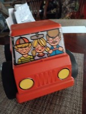 VINTAGE TUPPERWARE TOY TRUCK w/10 Blocks 5 Missing Decal