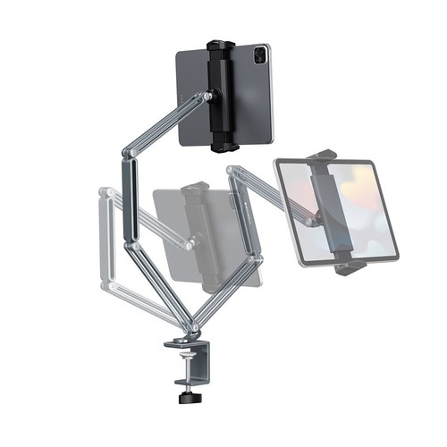 Adjustable Aluminum Alloy Tablet Stand 360?? Rotating Bed Bracket for All - Afbeelding 3 van 14