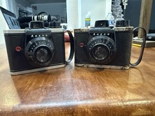 2 Vintage 1950s Ansco Ready Flash Camera 620 Film Untested
