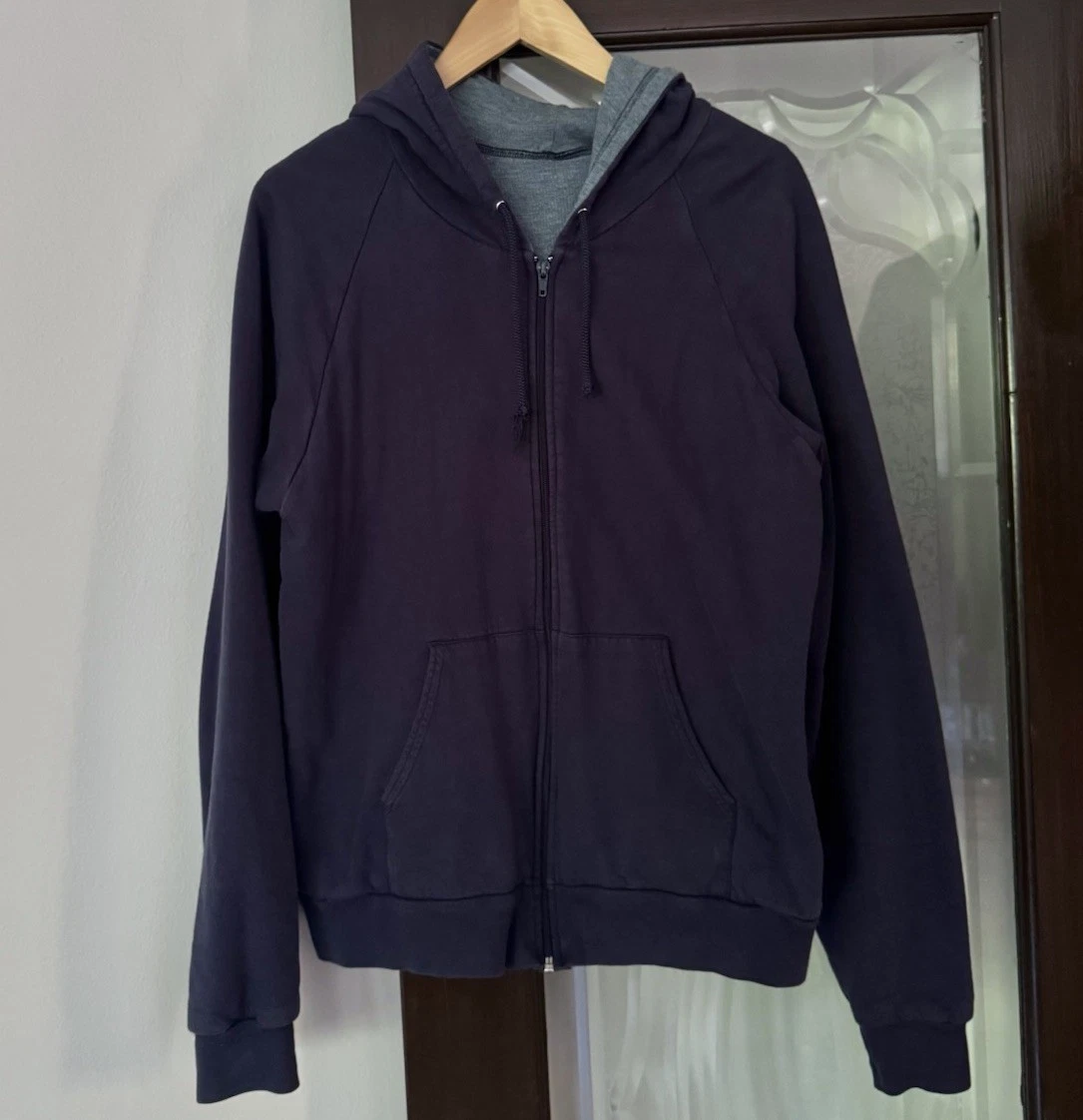 Vtg American Apparel California Fleece Thermal Lined Hoodie Navy Medium USA Made
Opens in a new wind