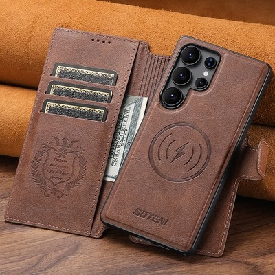 Book 2IN1 Magsafe Hülle Für Samsung S26 S25 S24 Ultra Handy Schutz Wallet Case