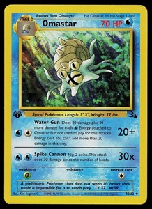 Omastar 40/62 Fossil 1st Edition Uncommon Pokemon Card