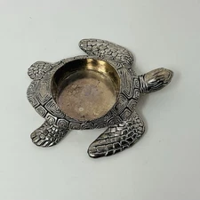 Yankee Candle SeaTurtle Silver Tea Light Candle Holder Retired Beach House Decor