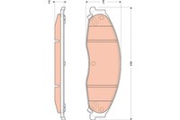 1 X Bremsbelagsatz BremsbeläGe TRW GDB4601 FüR Cadillac STS