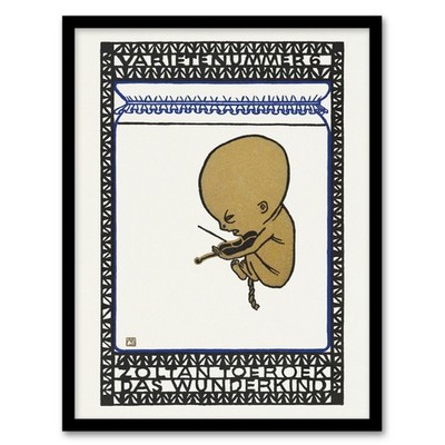 Moriz Jung Zoltan Toeroek Violin Child Prodigy Framed Wall Art Print A3/A4