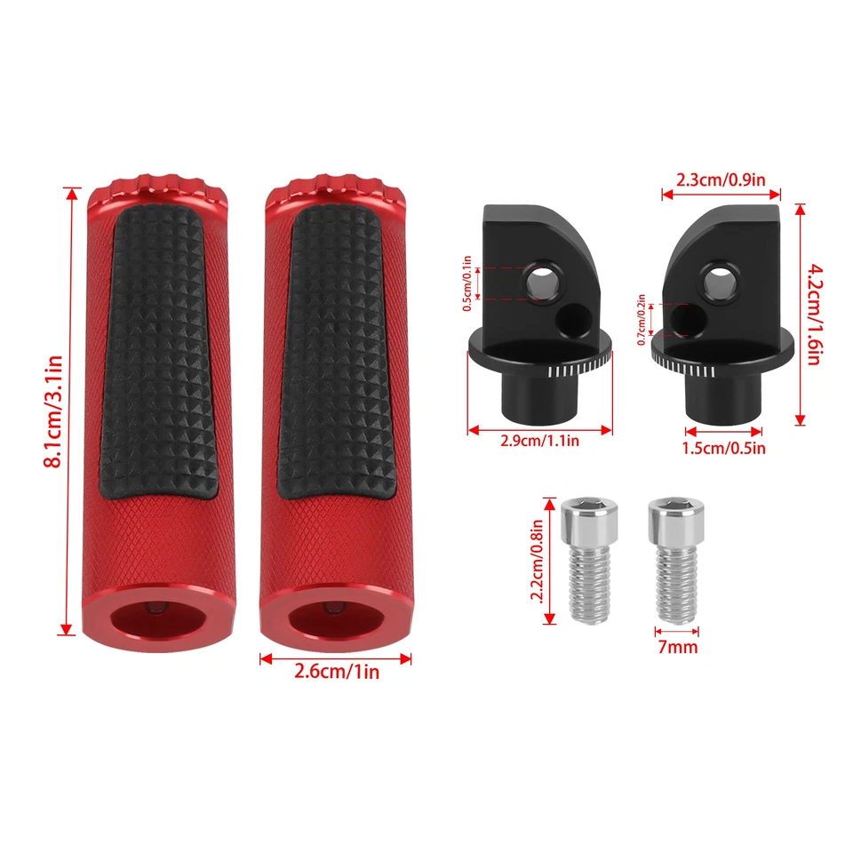 Rear Passenger Foot Pegs Footrests For Yamaha YZF-R1 02-20 YZF-R6 03-20 YZF-R1M Foto 3 de 4