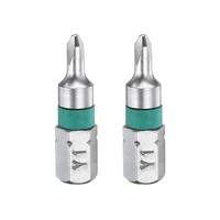 "2X Y1 Magnetbits FüR 1/4\" Sechskant 1\" S2 Stahl"
