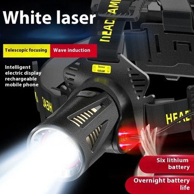 High Power LED Flashlight  Sensor Headlamp Rechargeable USB Head Lamp Long Range