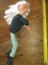 Large Fibre Craft decorative witch Halloween decoration neat vintage piece