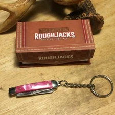 Rough Ryder 2" Tiny Trapper Pink Synthetic Handles with Key Chain RR1552