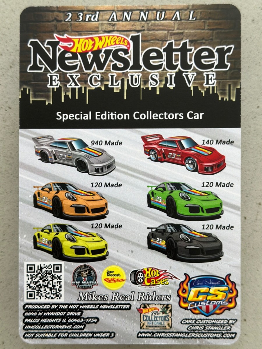 Hot Wheels Newsletter Exclusive PORSCHE 911 GT3 RS 23rd Collectors