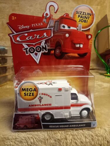 Vintage Retro Disney Pixar Autos Toon Rescue Squad Krankenwagen Mega-Größe