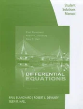 Student Solutions Manual for Blanchard/Devaney/Hall's Differential Equati - GOOD